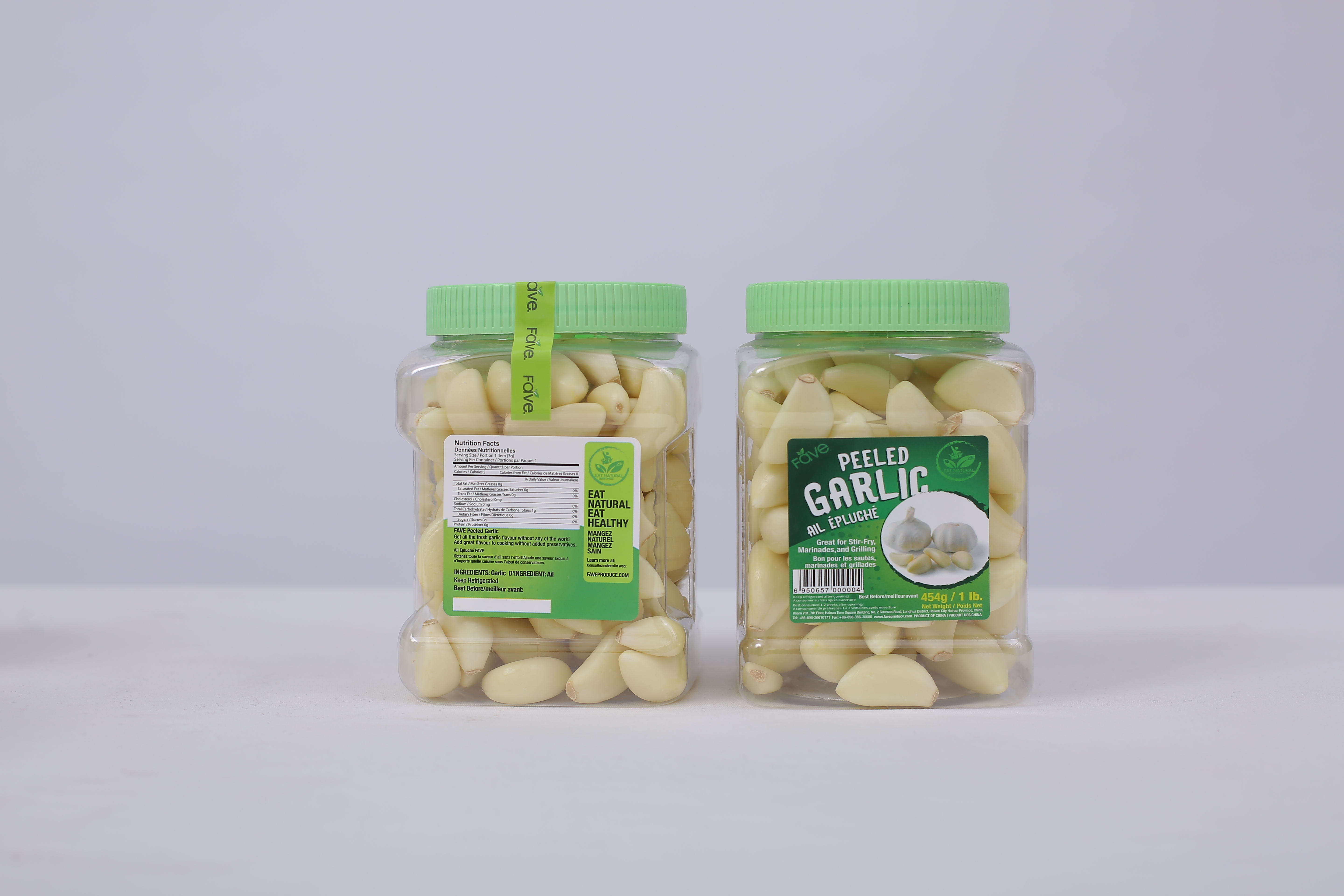 Fresh peeled garlic cloves