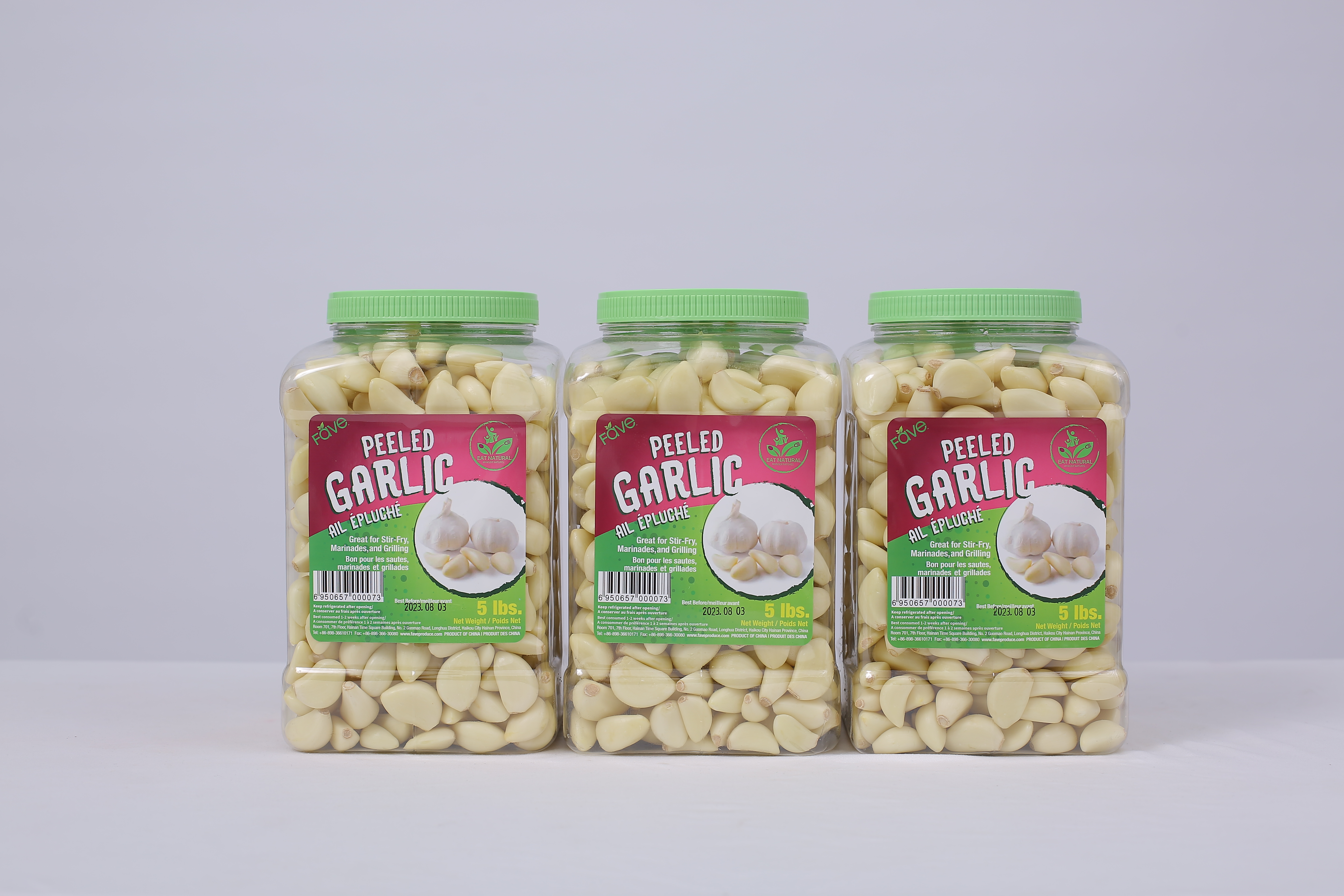 Premium peeled garlic quality